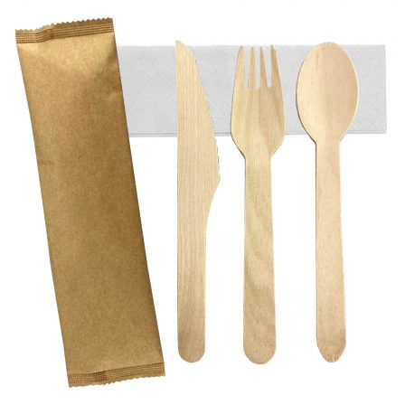 3pcs Wooden Cutlery Set  - WCS002