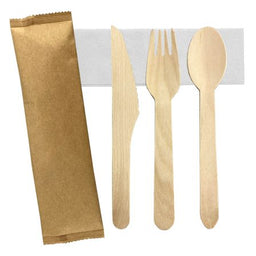 3pcs Wooden Cutlery Set  - WCS002