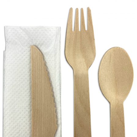 3pcs Wooden Cutlery Set  - WCS002