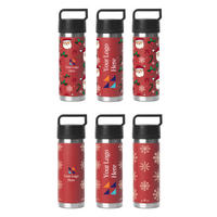 Christmas Red 532ml Bell Bottle with Solid Handle