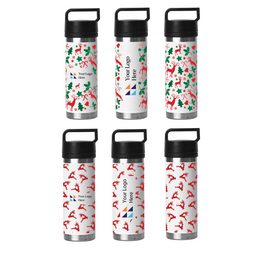 Christmas White 532ml Bell Bottle with Solid Handle