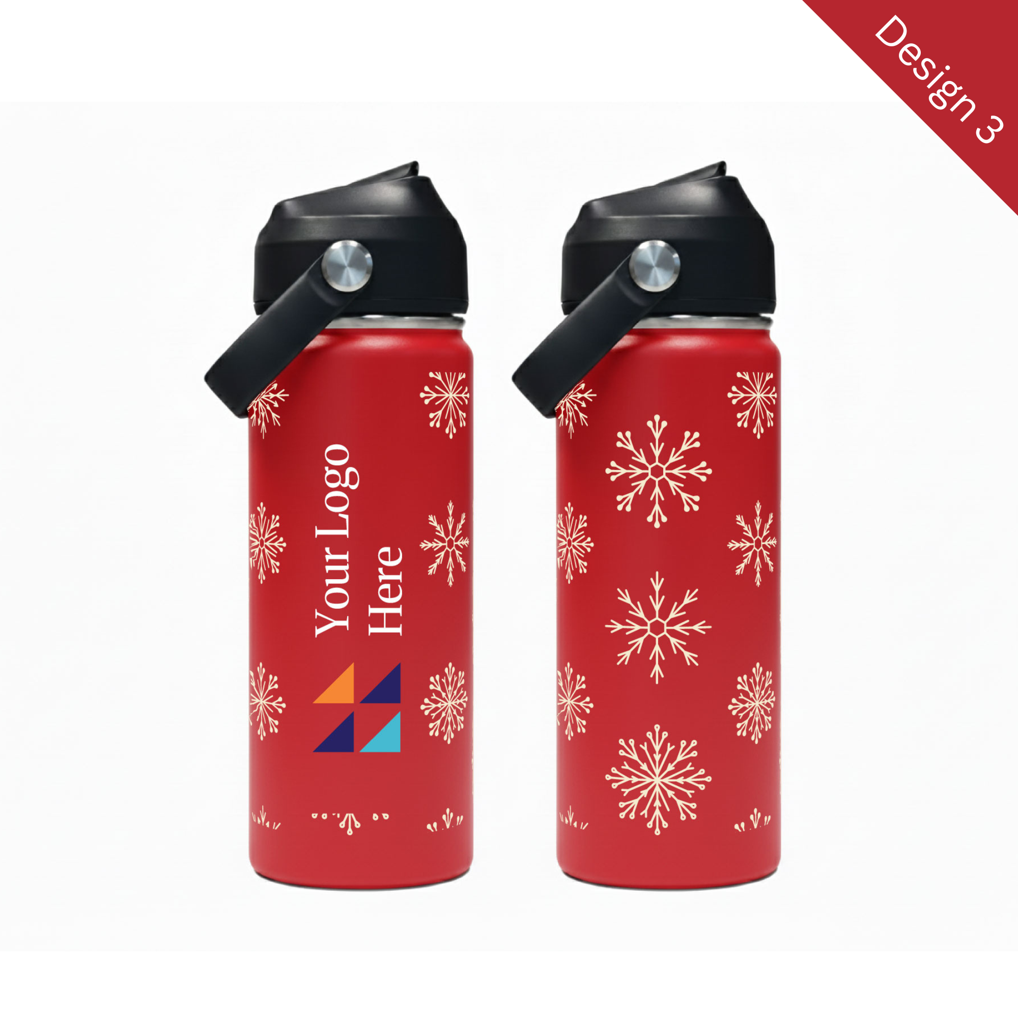 Christmas Red 500ml Bell Bottle with Carry Handle