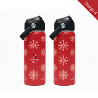 Christmas Red 500ml Bell Bottle with Carry Handle