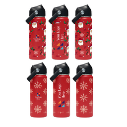 Christmas Red 500ml Bell Bottle with Carry Handle