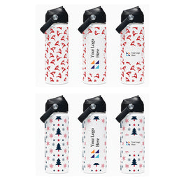 Christmas White 500ml Bell Bottle with Carry Handle